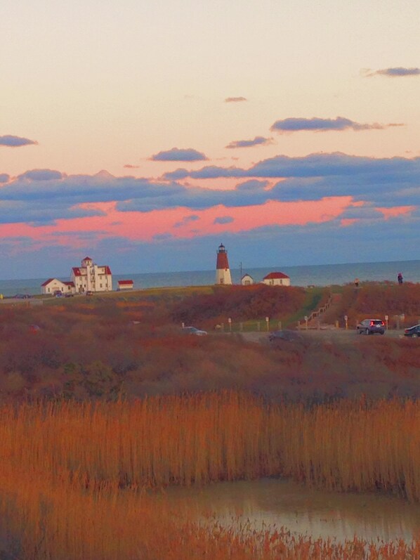 Point Judith Lighthouse view from house.