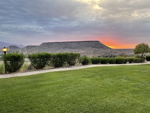 Morning view of Table Mountain, taken from master bedroom patio door