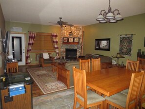 Dining table & living area