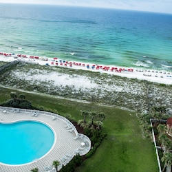 Gulf and pool view from the balcony