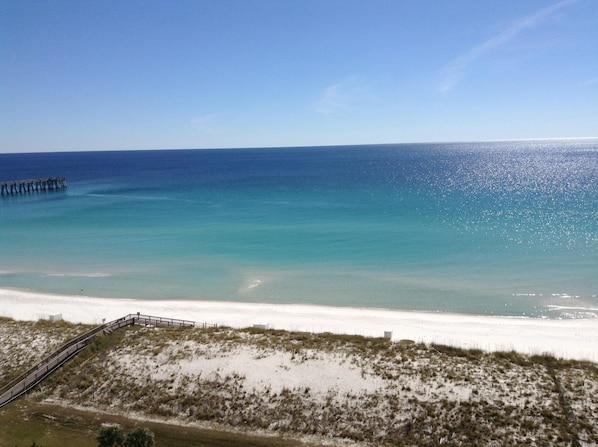 Wake up to this beautiful gulf view from the balcony