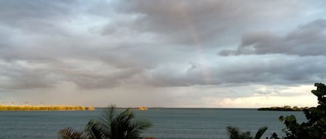 Rainbow view from balcony