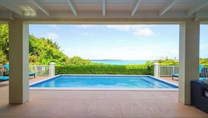 Picturesque Chalk Sound views from pool deck. Great for sunrises and relaxation.