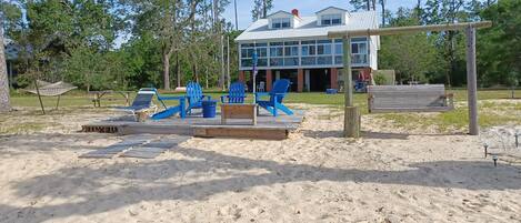 Beach view of house