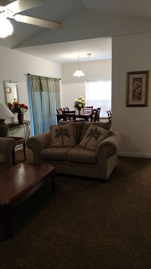 living room and dining