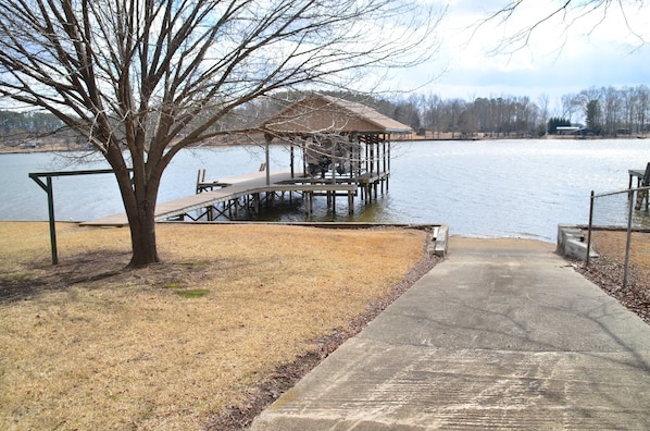 View of boat ramp and dock