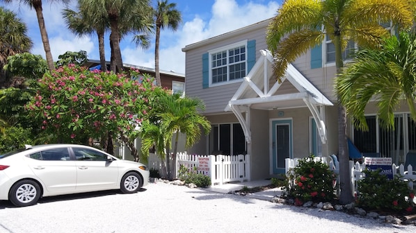 Townhome with parking directly in front and 200 steps to the beach