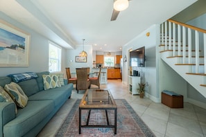 Living Room with wall mounted flat screen TV