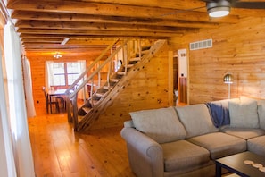 Living space and dining room