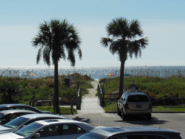 Beach entrance just steps from villa!