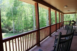 Front Porch with full view of the creek.