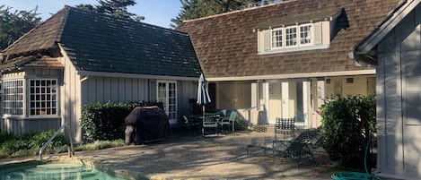 Back yard and pool