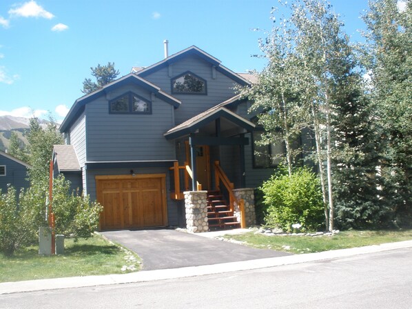 Exterior of home with beautiful ski area views in the background