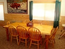 The dining table is great for sharing meals, stories & highlights from the day.