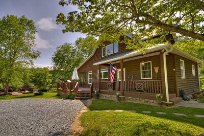 Beautifully situated River Cabin on 1.1 acres of land.