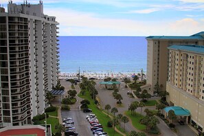 Our balcony view - overlooking the beautiful white sands and Gulf of Mexico!