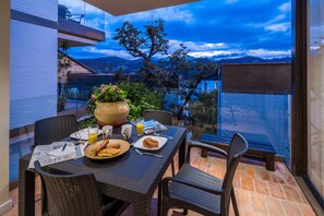 Balcony just off the living room and the dining room. Great view!