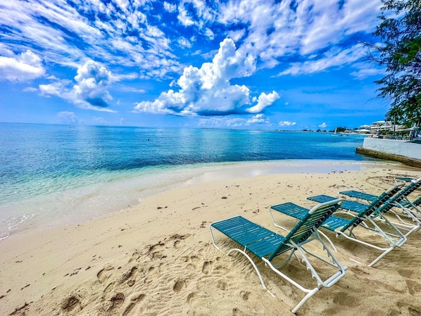 Our small beach on 7 mile in front of the resort