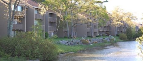 Tall Timber from the bridge going to the beach. A building is the first building