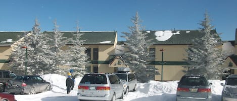 Leatherbark complex and parking lot