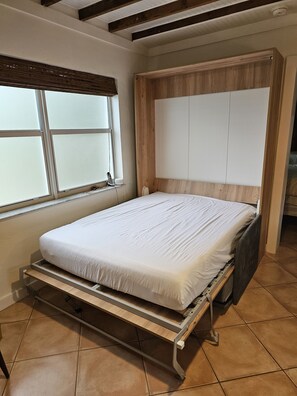 Full Size Murphy Bed with Firm Memory Foam Mattress.