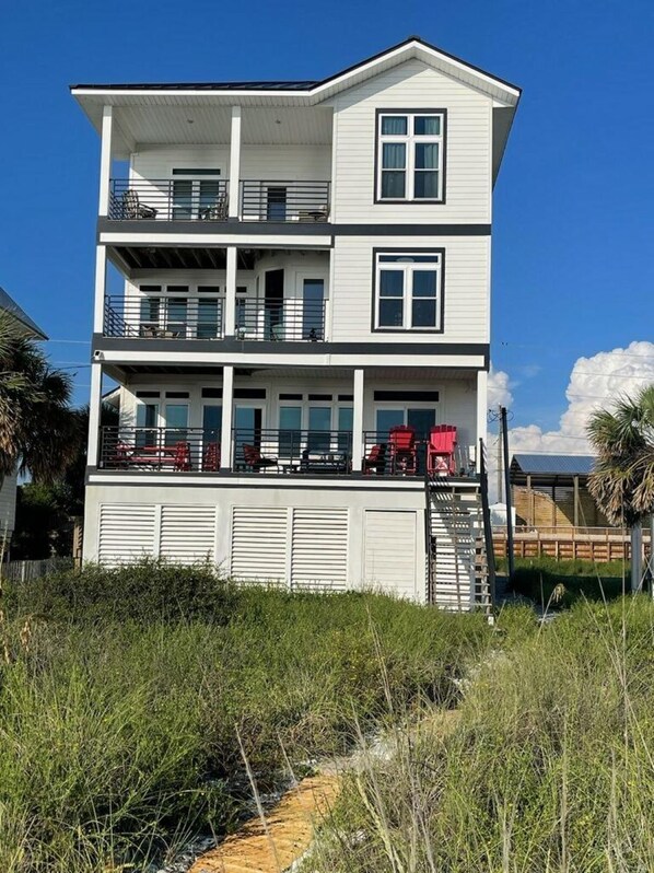 View of house from the beach. This is one awesome house!