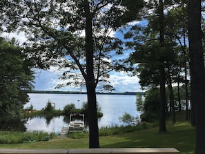 Great place to dock a boat or fish right in front of the house.