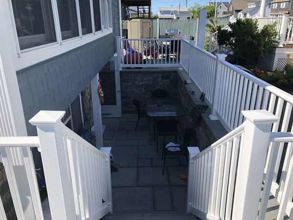 New Stonework,Patio and Entry to the Apartment