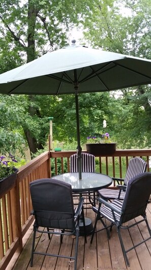 dining area on the deck