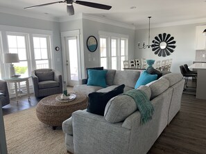 Sectional Sofa with Down Cushions