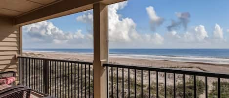 You are right on the beach in this condo!