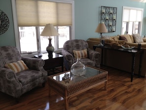 A beautiful conversation area extends the main living area.