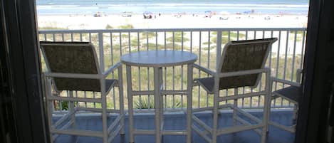 Actual Beachfront View from Balcony Patio