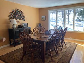 Dining Table Seats 8 with Large Windows and Beautiful Natural View