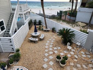 Gulf and Garden View from our Baby Bahama Upper Cottage Extra Large Deck