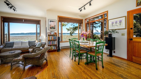 View of bay from living and dining area. Tide is out. Returns twice a day.