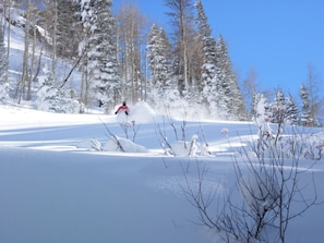 Skiing home from Alta