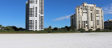 Royal Seafarer, 22 Story Building,(on left) Located Directly on the Beach.