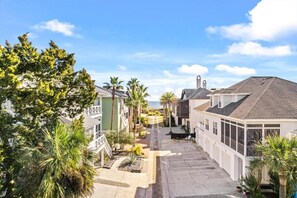 Aerial view from our home and lot to the South Beach.  Just four houses away.