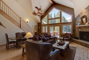 Great room with view of Mt. Quandary 