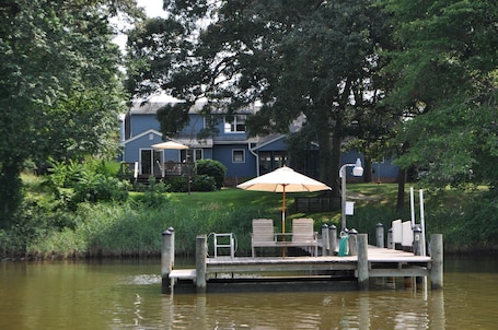 Private dock with lots of room for sunning