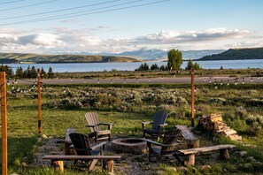 Front Yard fire pit with amazing views