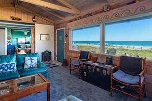 living room and front door