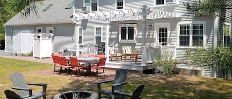 Tranquil backyard with plenty of tress
