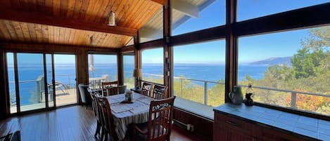 Enjoy the views as you enter the home and while you cook and dine.