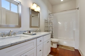 Master Ensuite Bathroom with Double Lavatories