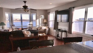 Panoramic water views on main floor 