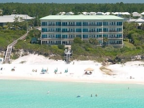 Aerial view of condo taken from beach.Condo on 3rd floor overlooking gulf.