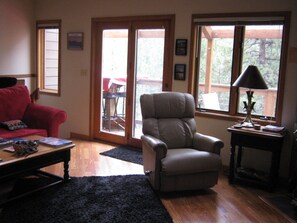 Living room with leather recliner