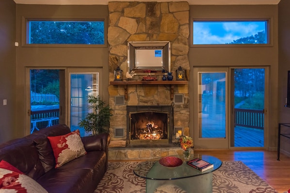 Living room fireplace